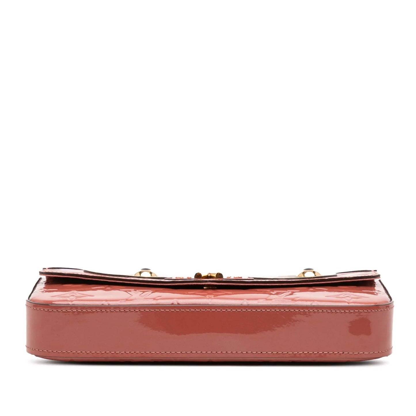 Pink Louis Vuitton Monogram Vernis Pochette Felicie Valentine Dog Crossbody Bag