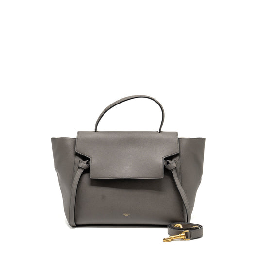 Celine Mini Belt Purse Calfskin Grey