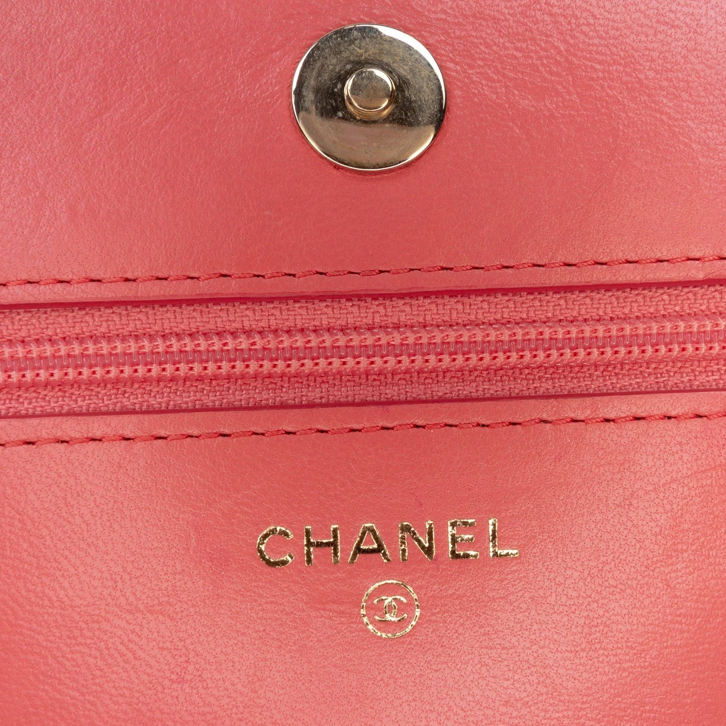 Pink Chanel Lambskin Boy Wallet On Chain Crossbody Bag