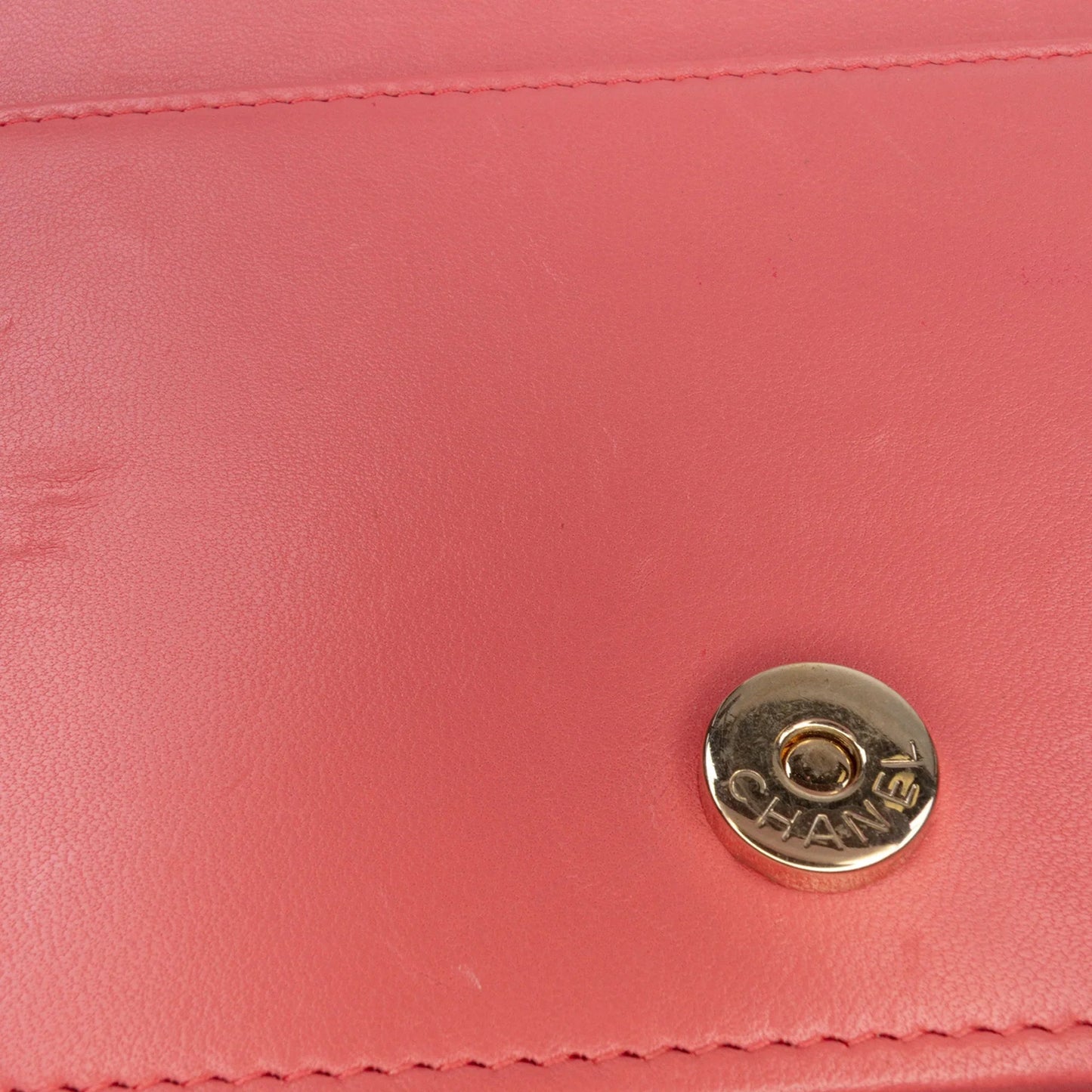 Pink Chanel Lambskin Boy Wallet On Chain Crossbody Bag