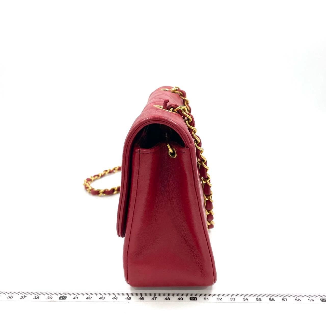 Chanel Diana CC Flap Bag Small   Red Lambskin Leather with 24k Gold HW, 1989-1991