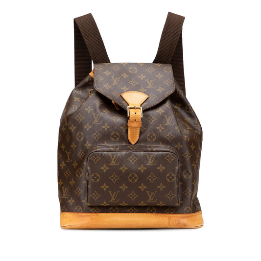 Brown Louis Vuitton Monogram Montsouris GM Backpack