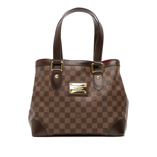 Brown Louis Vuitton Damier Ebene Hampstead PM Tote Bag