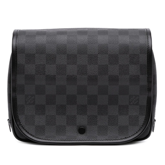 Black Louis Vuitton Damier Graphite Hanging Toiletry Kit Pouch