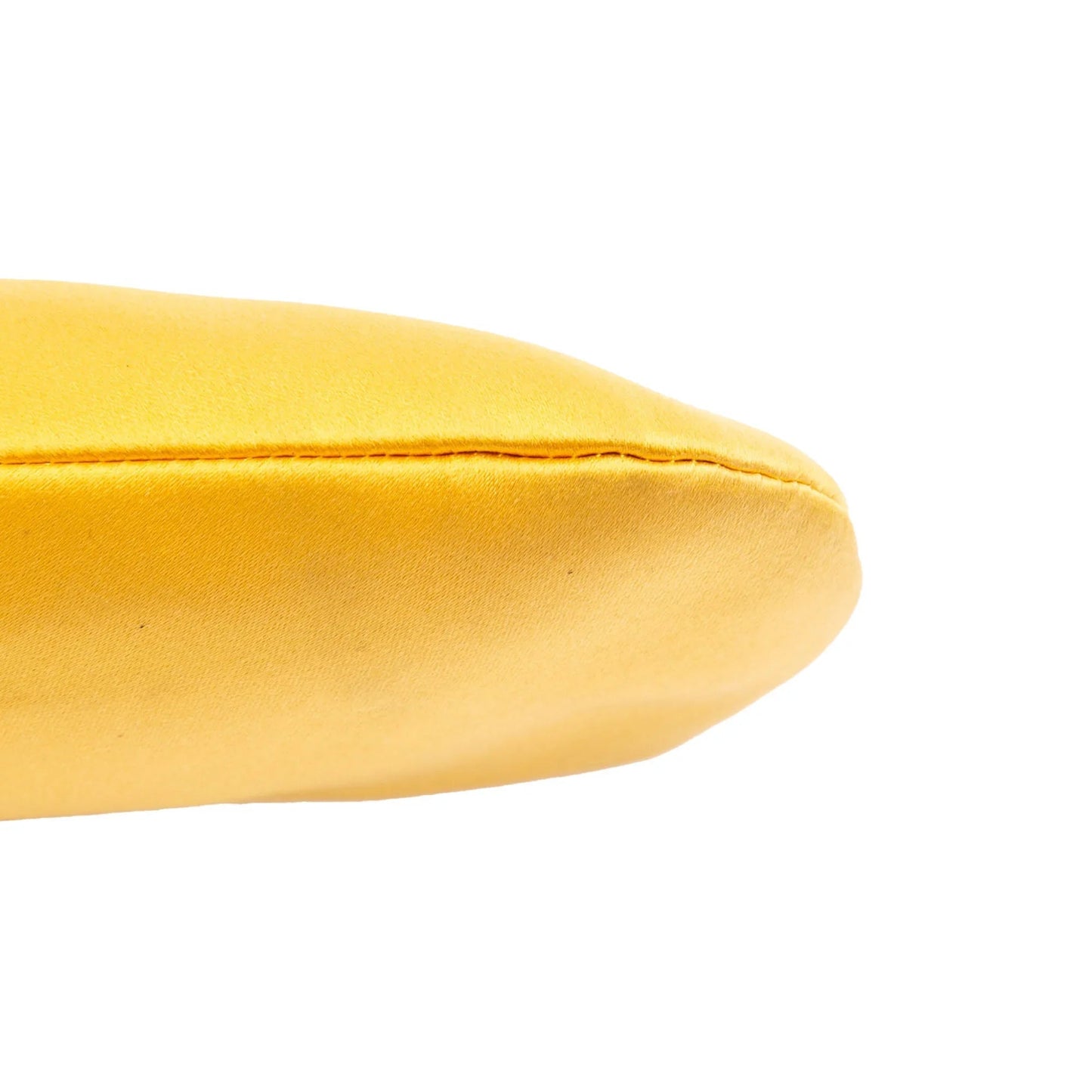 Yellow Chanel Satin Crystal Camellia Evening Frame Clutch