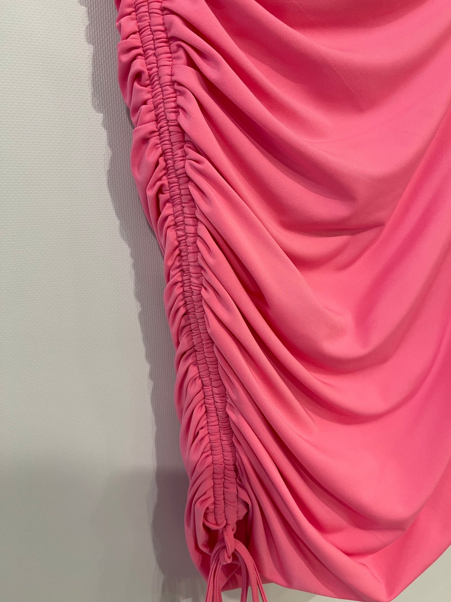 David Koma Pink Sleeveless Top and Mini Ruched Skirt Set Size UK 10 RRP £1,200