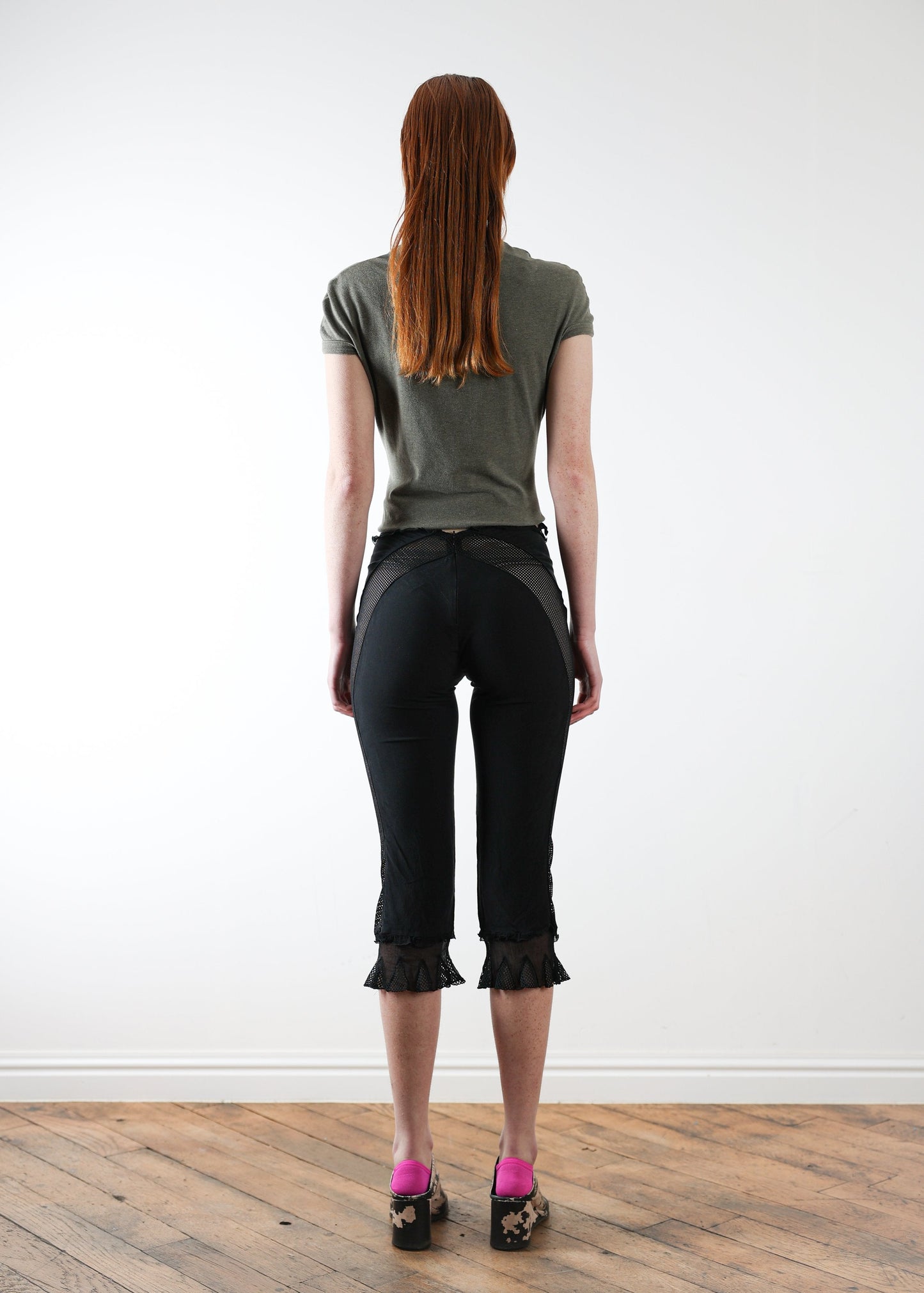 Prada 3/4 Black Capri Tro rs