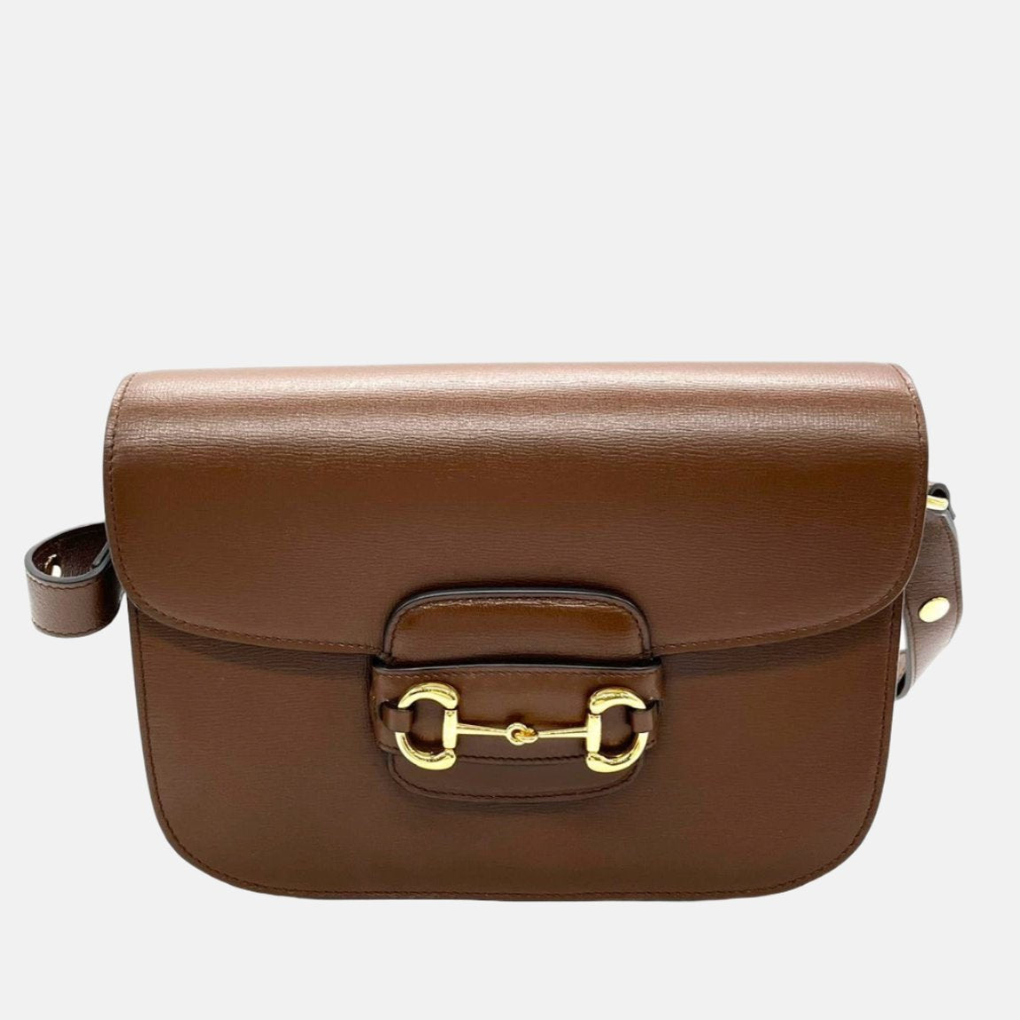 Gucci 1955 Horsebit Shoulder Bag Caramel Brown Small Leather Never Worn