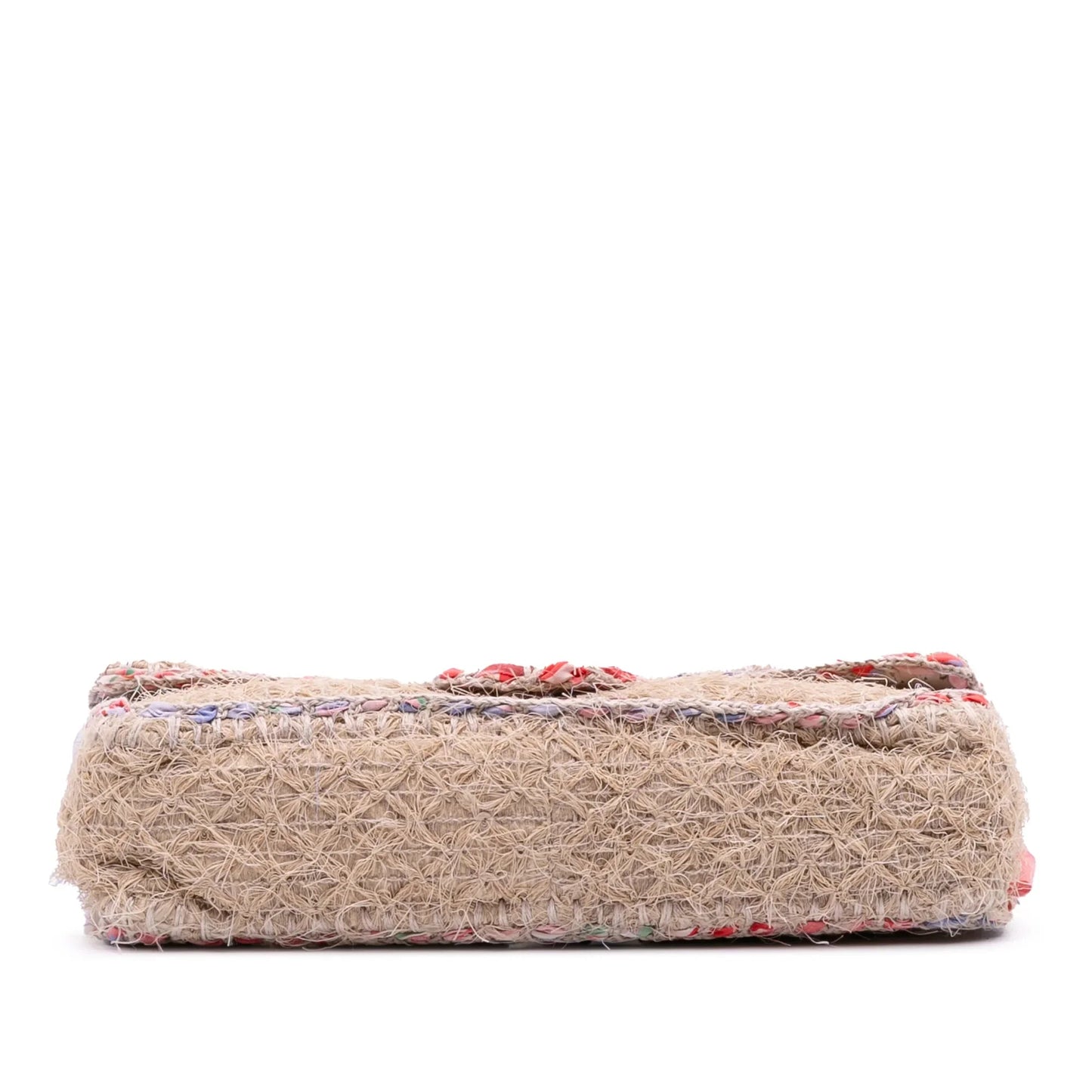 Brown Chanel CC Straw Country Flap Shoulder Bag