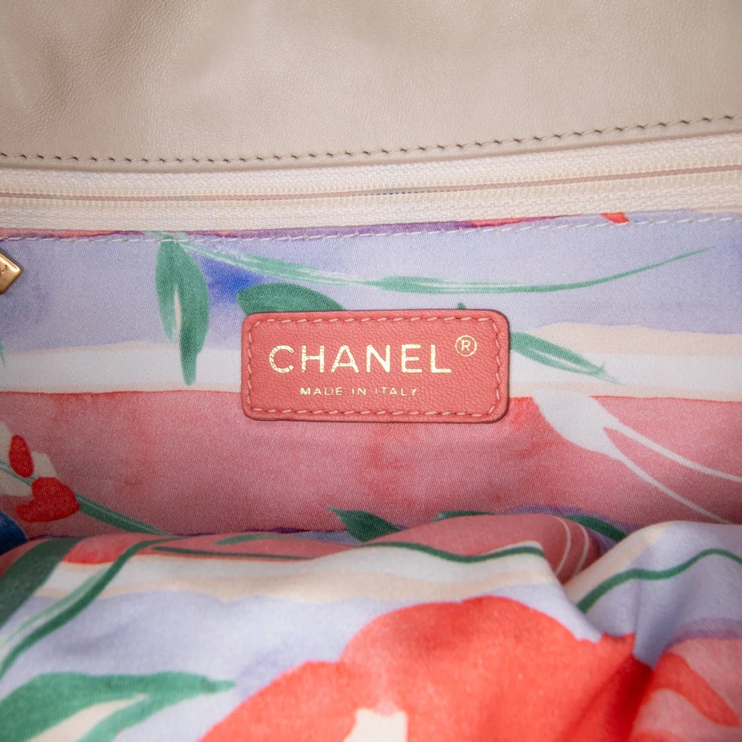 Brown Chanel CC Straw Country Flap Shoulder Bag