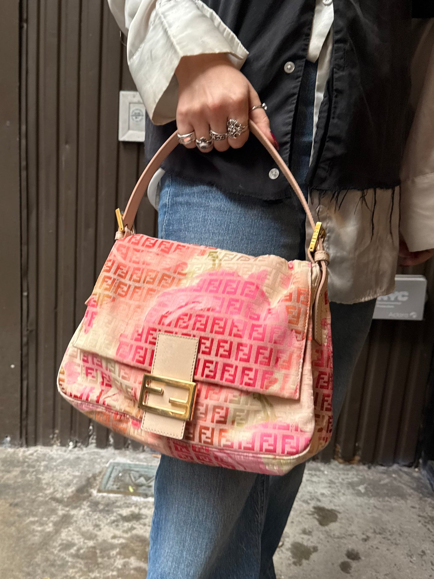 Fendi Zucchino Floral Mamma Baguette