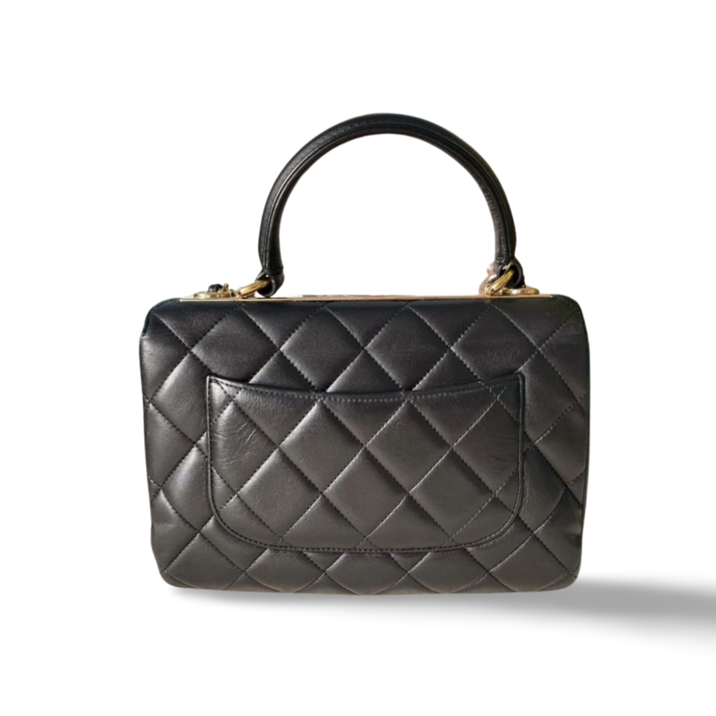 Chanel Trendy CC in Black Lambleather with Gold Hardware Small