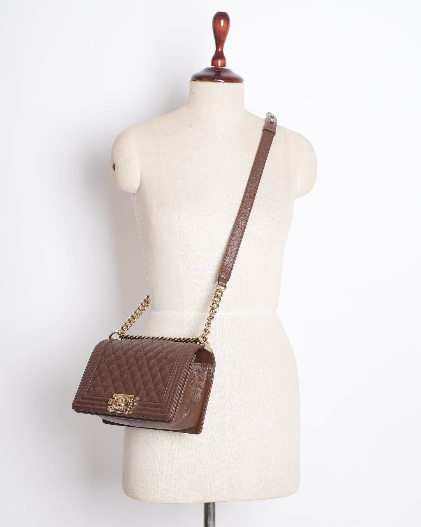 Chanel Medium Boy Bag In Brown