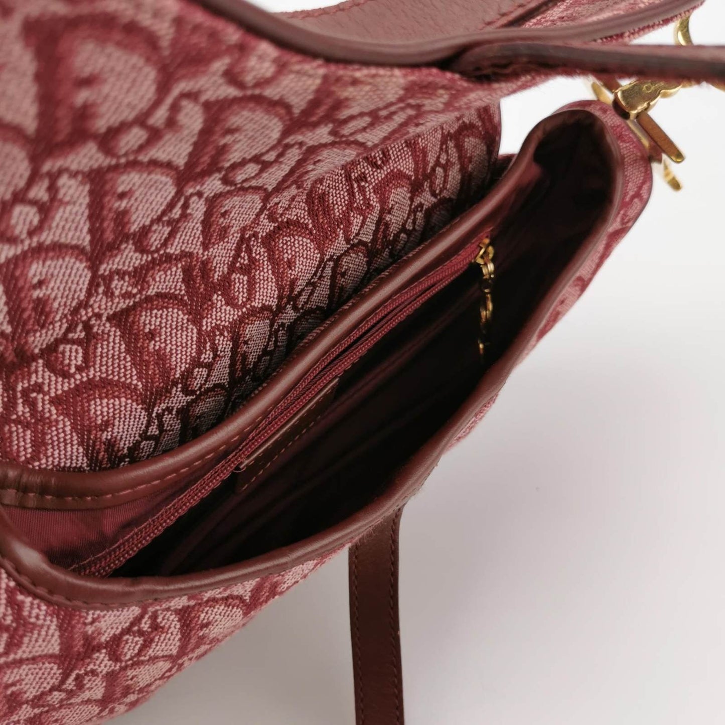 Dior Saddle   Red Burgundy Oblique Shoulder bag