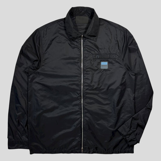 Prada 2018 Rubber Race Logo Nylon Blouson Overshirt Jacket - M/L