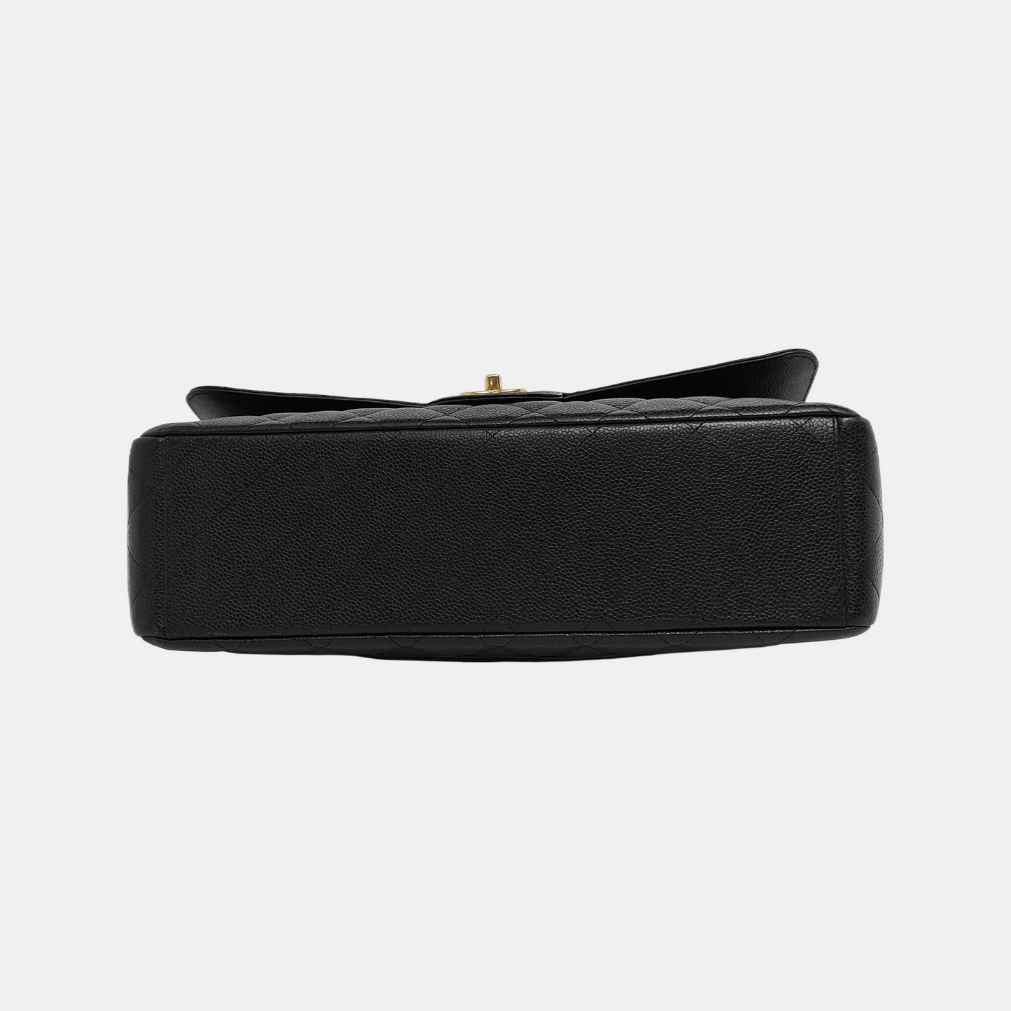 Chanel Classic Flap Maxi Black Caviar Leather Single Flap with Gold Hardware