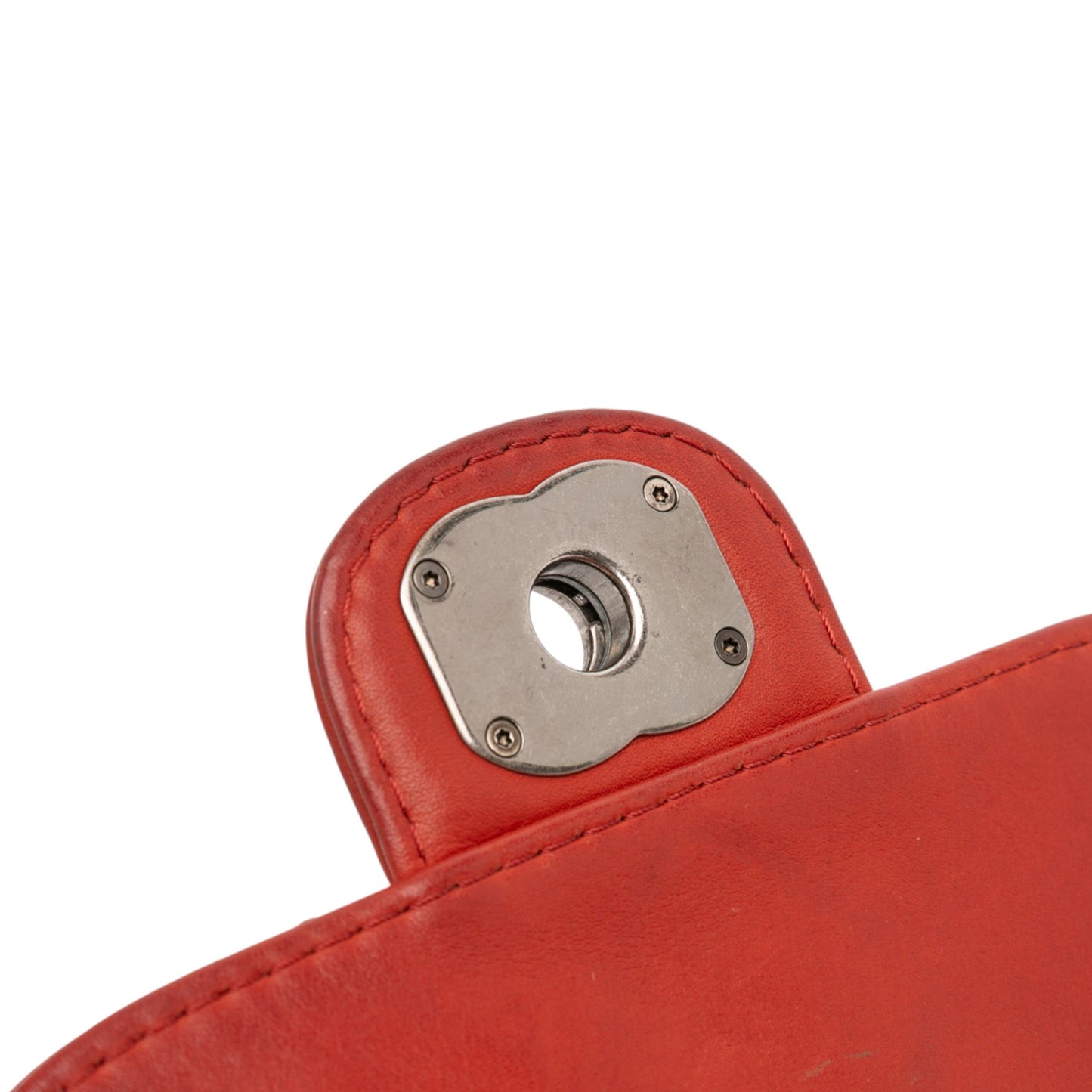 Red Chanel Paris Dallas Goatskin Wild Stitch Flap Crossbody Bag