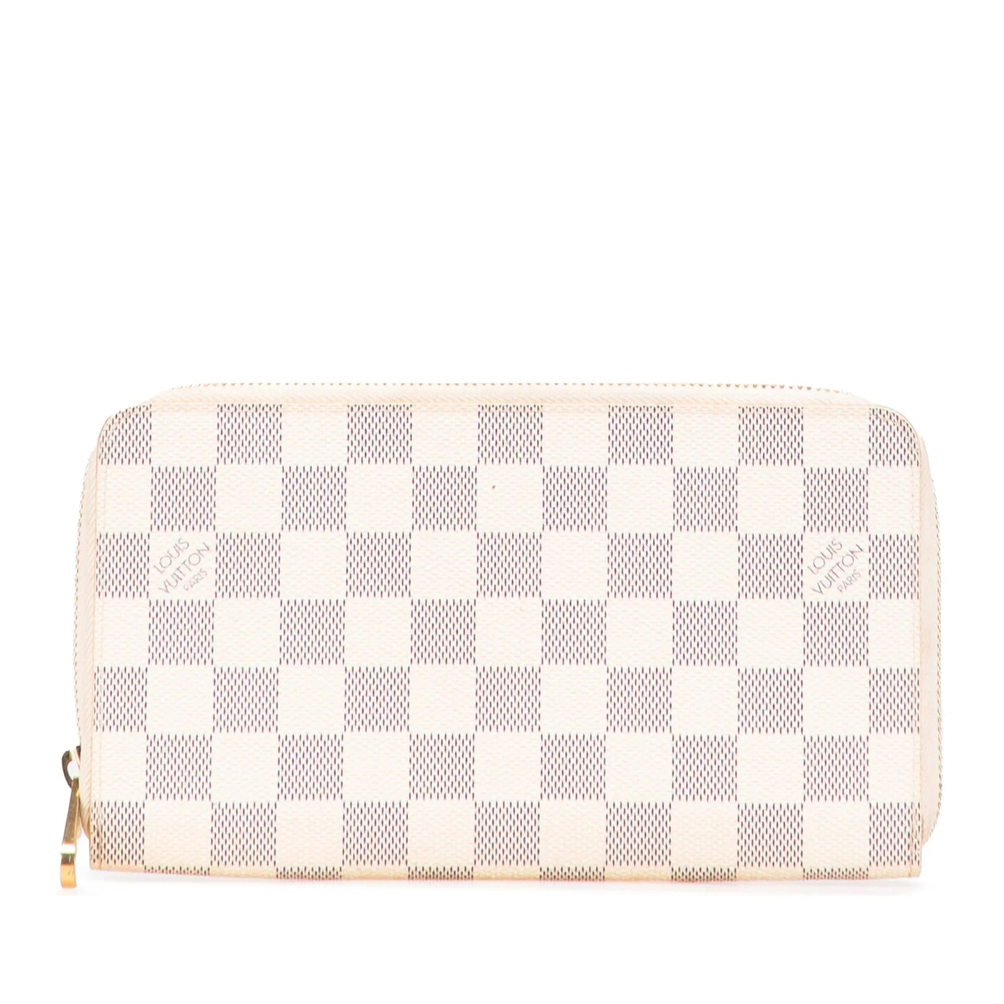 White Louis Vuitton Damier Azur Zippy Long Wallet