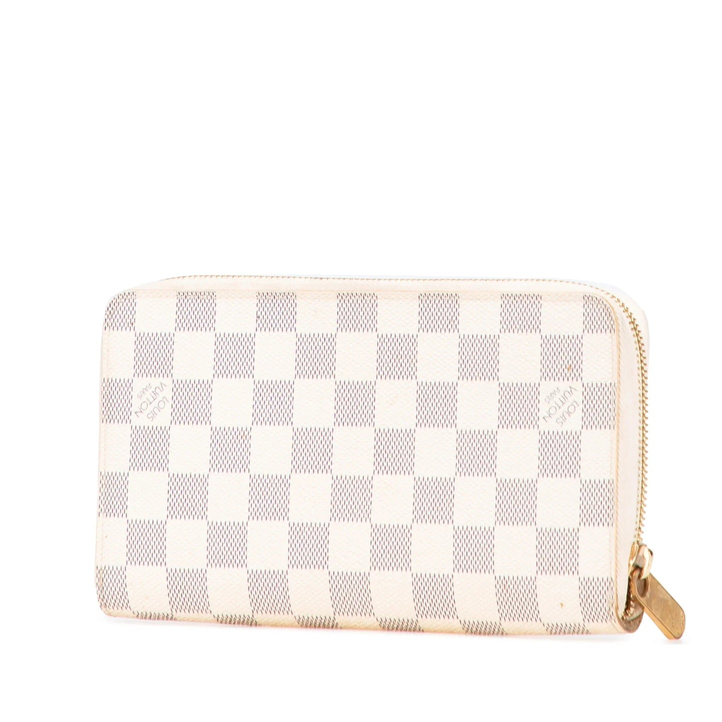 White Louis Vuitton Damier Azur Zippy Long Wallet
