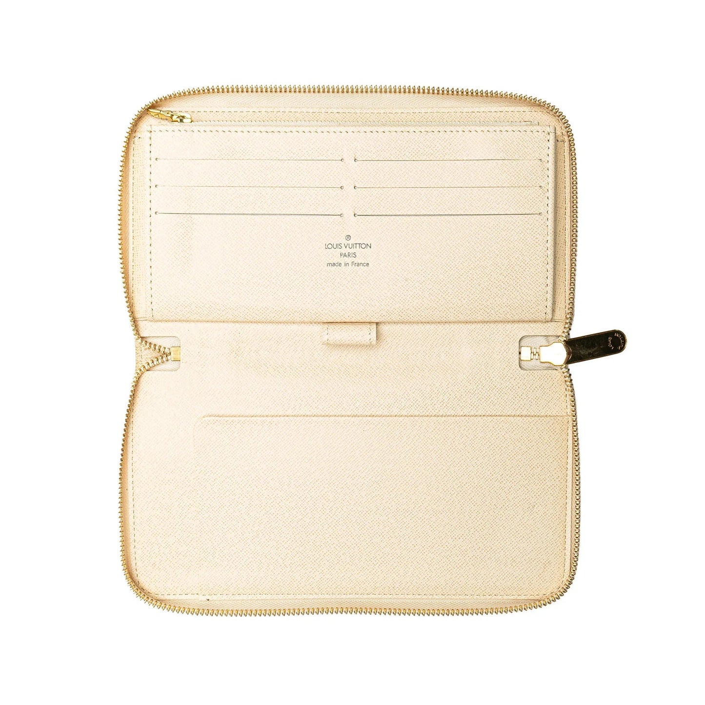 White Louis Vuitton Damier Azur Zippy Long Wallet