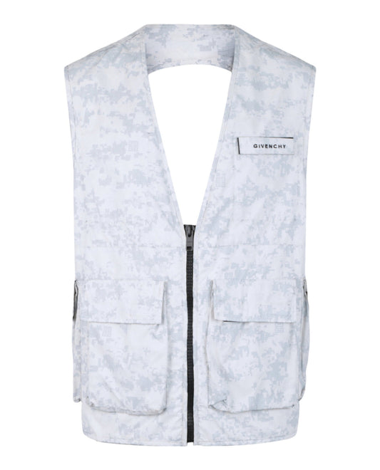 Givenchy Mens Camouflage Cargo Vest