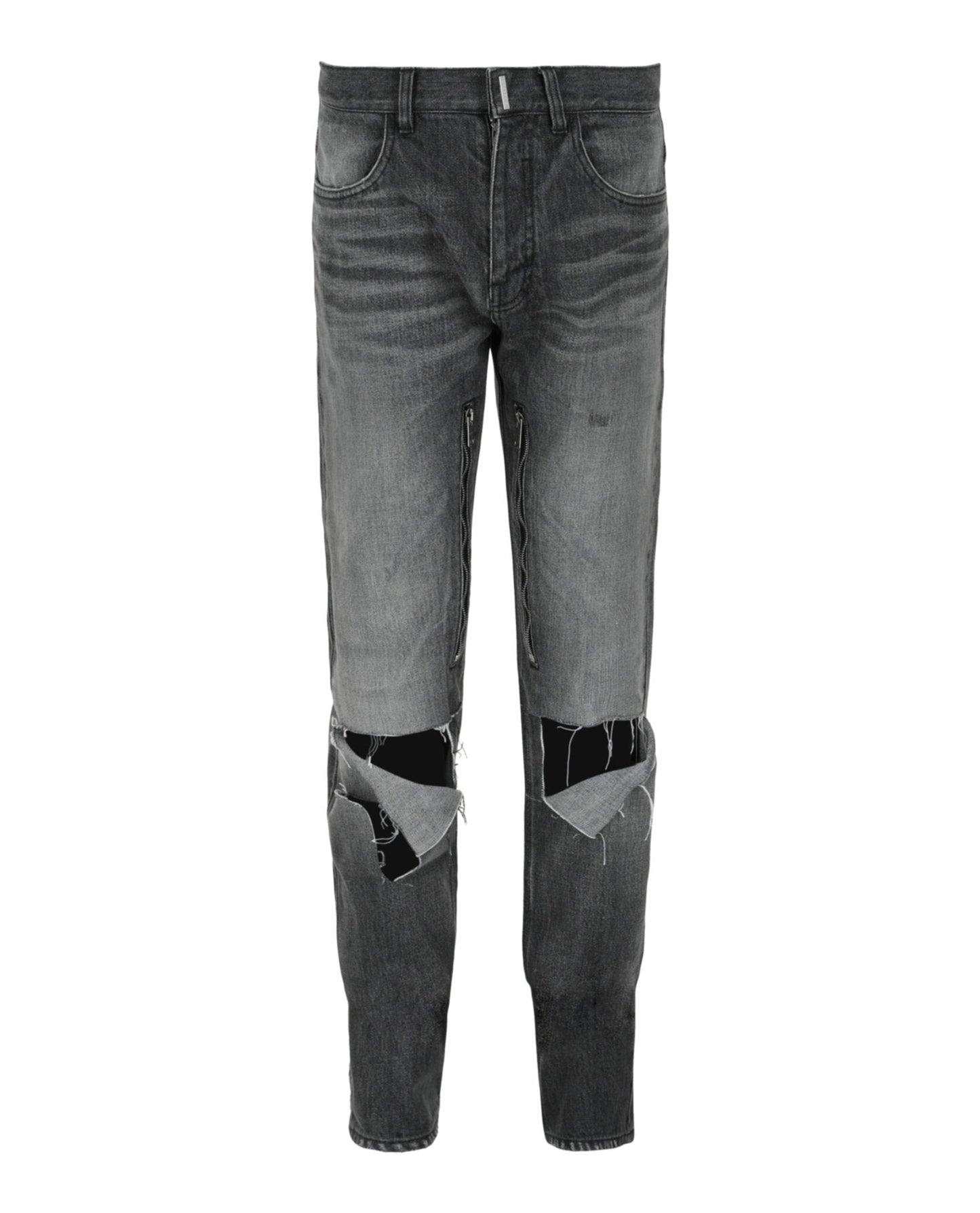 Givenchy Mens Distressed Straight Fit Jeans