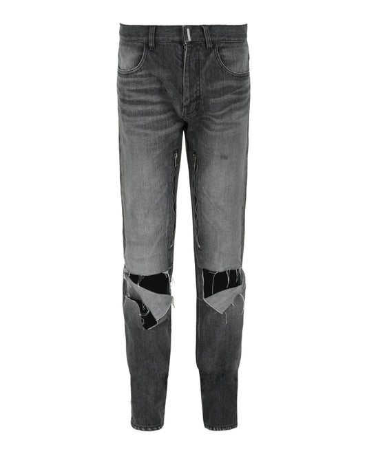Givenchy Mens Distressed Straight Fit Jeans