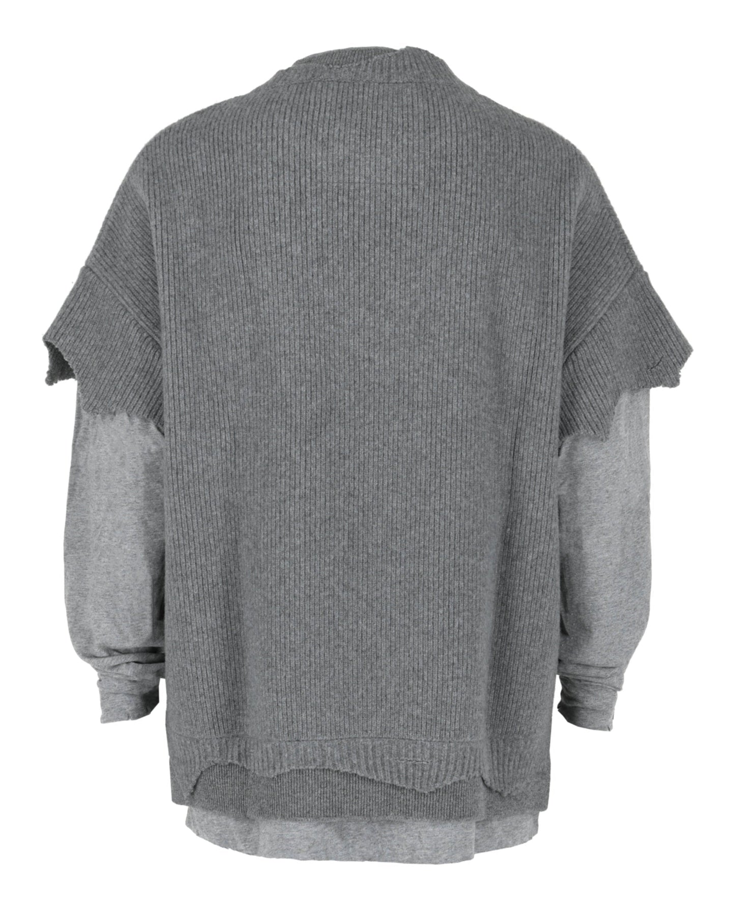 Givenchy Mens Wool Cut And Layer Sweater