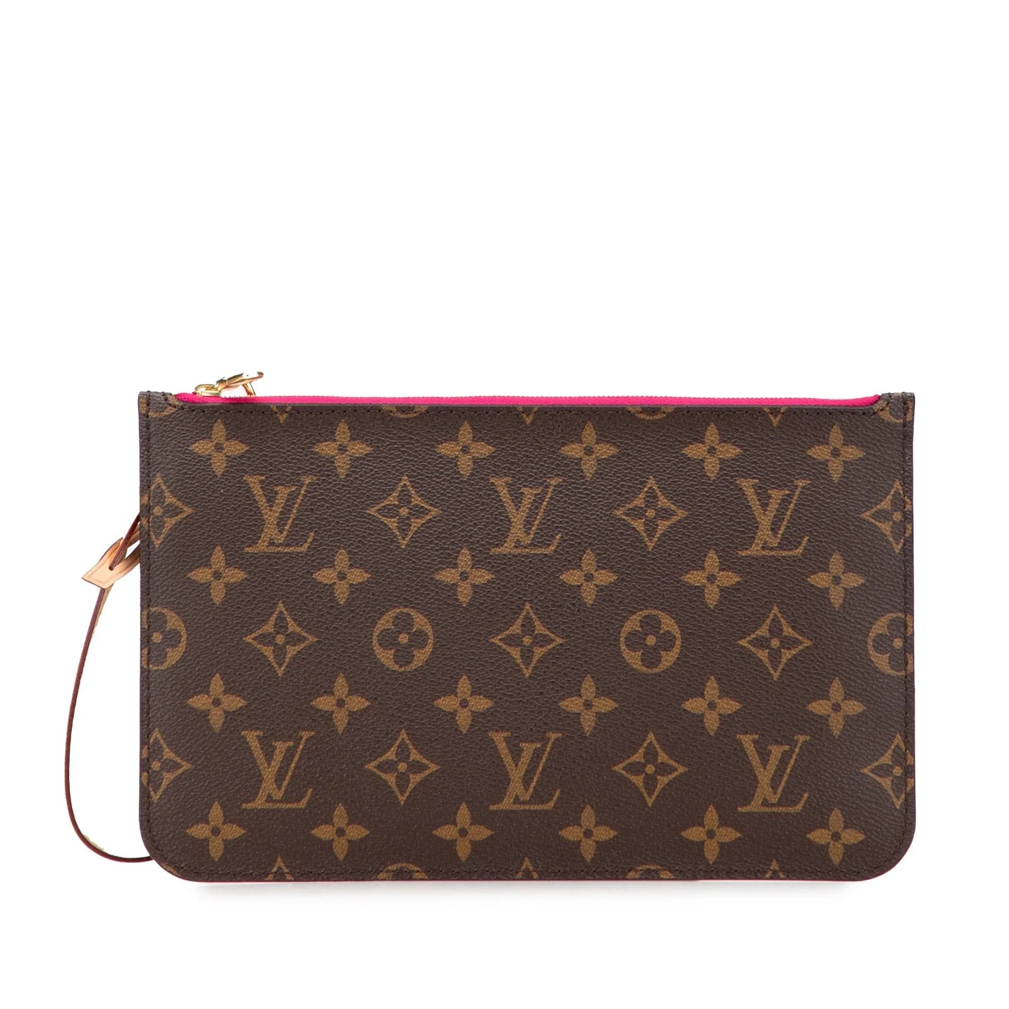 Brown Louis Vuitton Monogram Neverfull Pouch