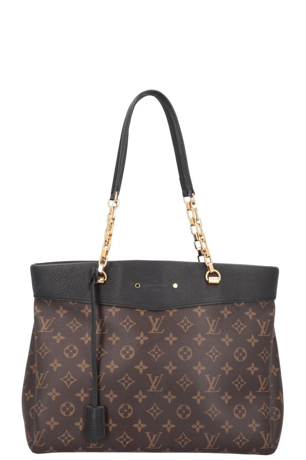 LOUIS VUITTON Pallas Chain Tote Bag MNG Canvas Leather