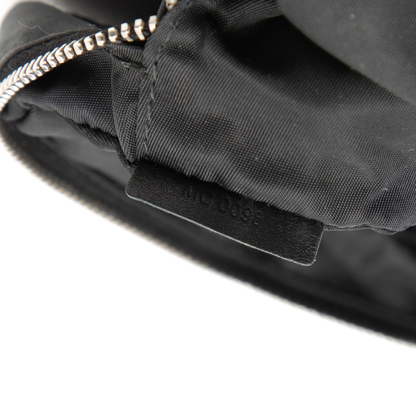 Black Dior Nylon Cannage Charm Trousse Cosmetic Bag Pouch