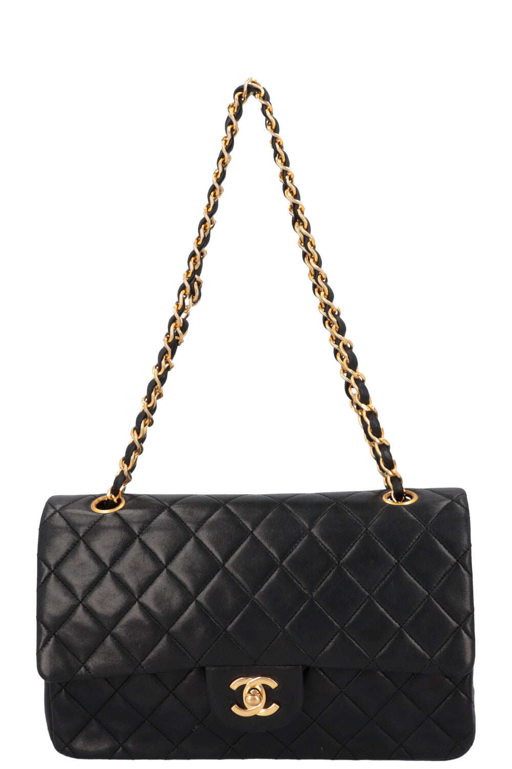 CHANEL   Medium Double Flap Bag Black
