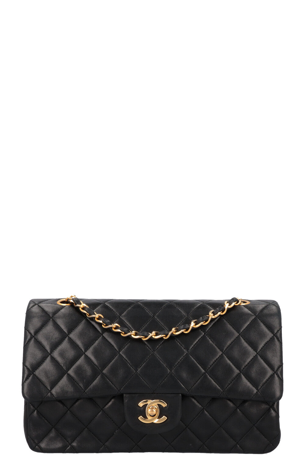 CHANEL   Medium Double Flap Bag Black