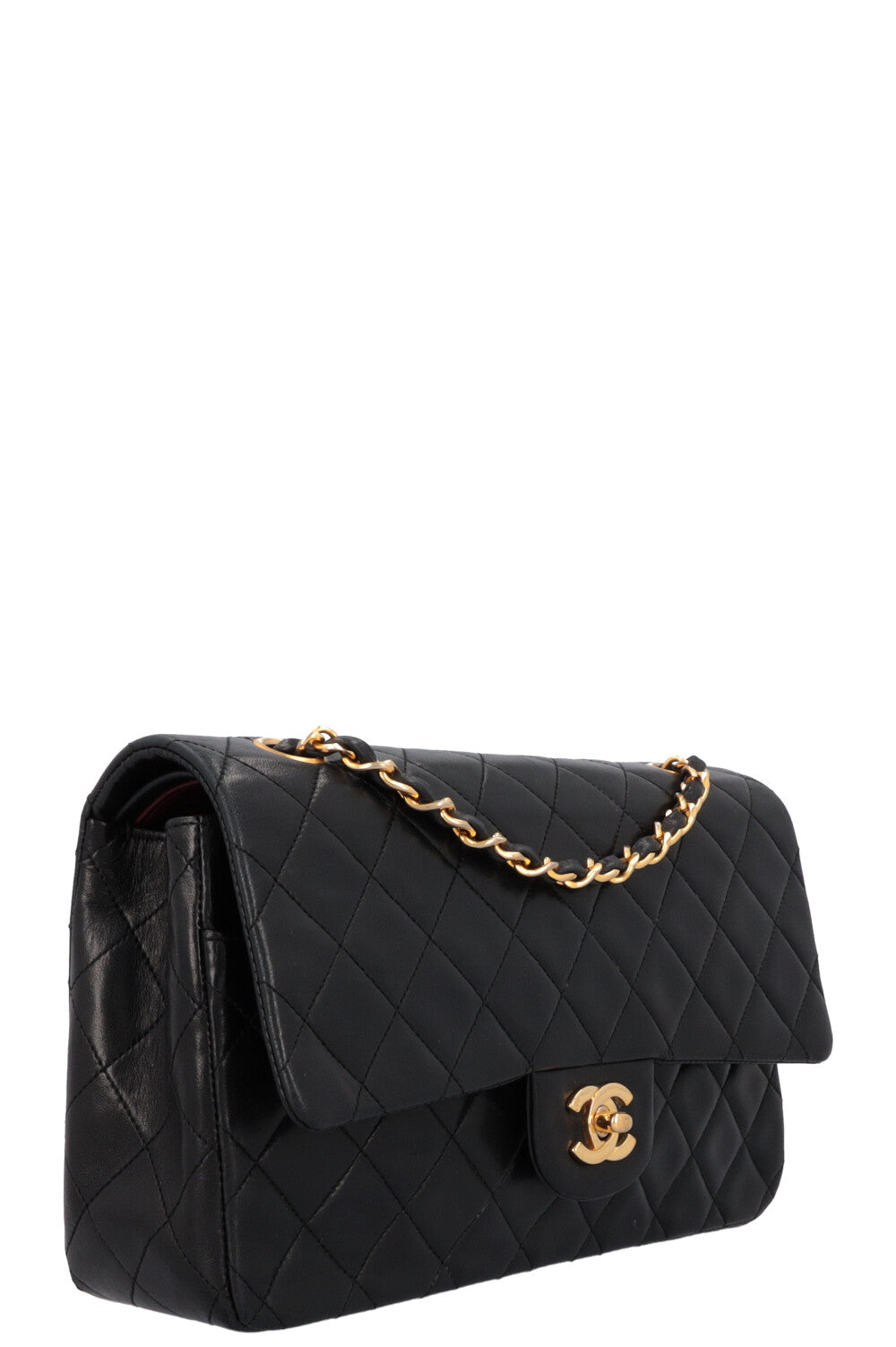 CHANEL   Medium Double Flap Bag Black