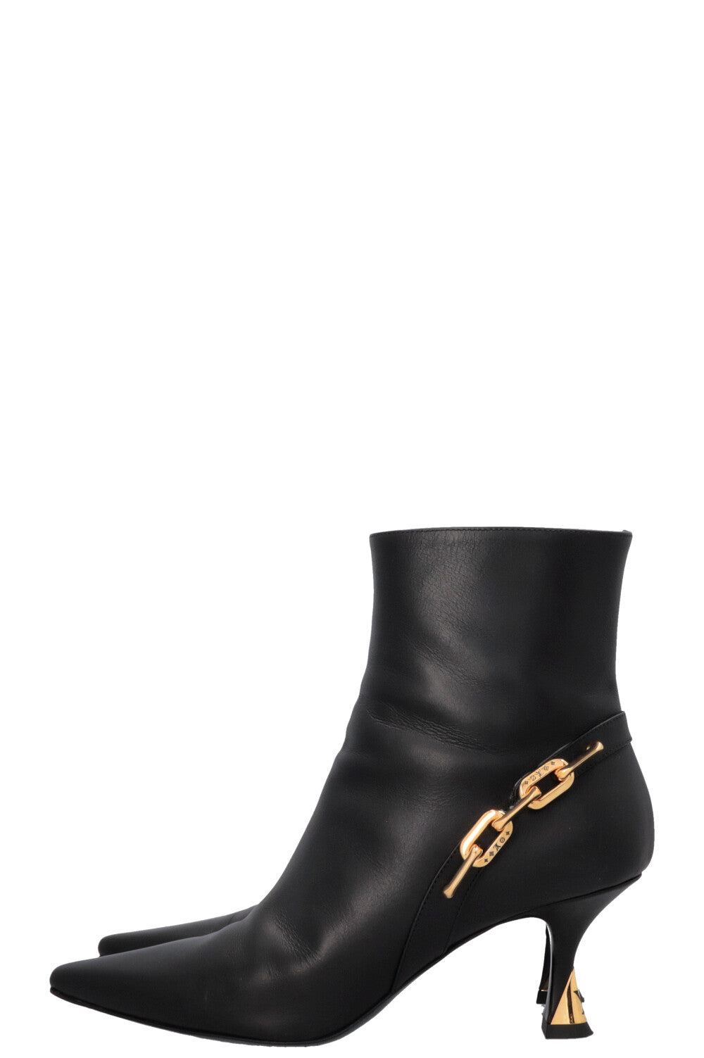 LOUIS VUITTON Sparkle Chain Ankle Boots Black