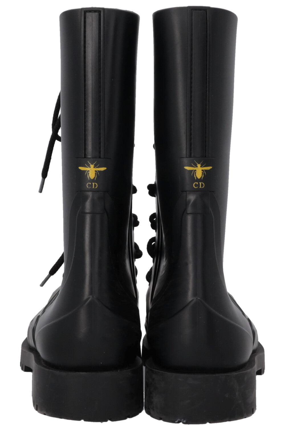 CHRISTIAN DIOR DiorCamp Combat Boots PVC Black