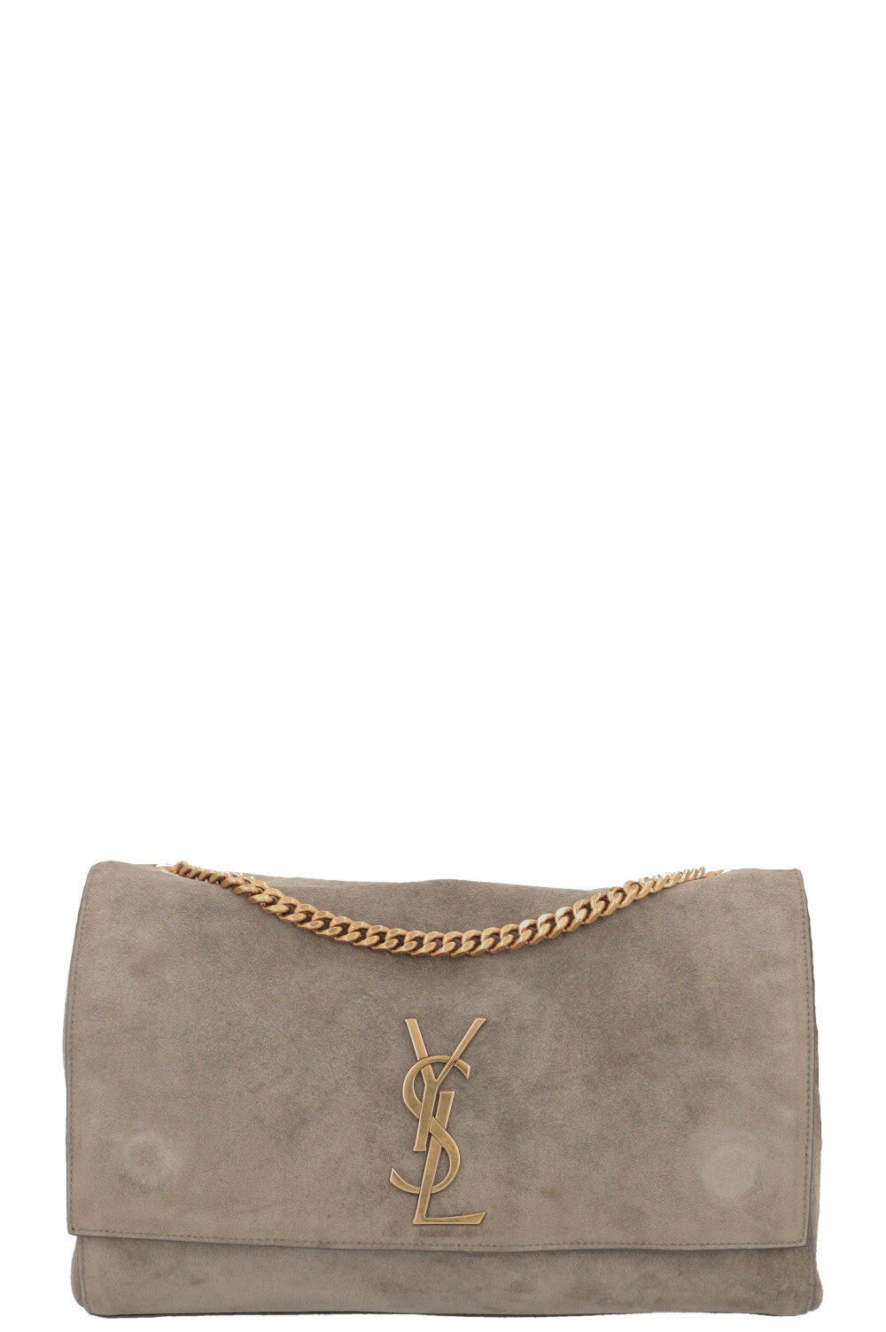 SAINT LAURENT Reversible Kate Bag Medium Suede Taupe