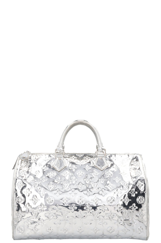 LOUIS VUITTON Speedy 35 Mirror Silver