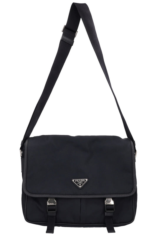 PRADA Nylon Messenger Bag Blue