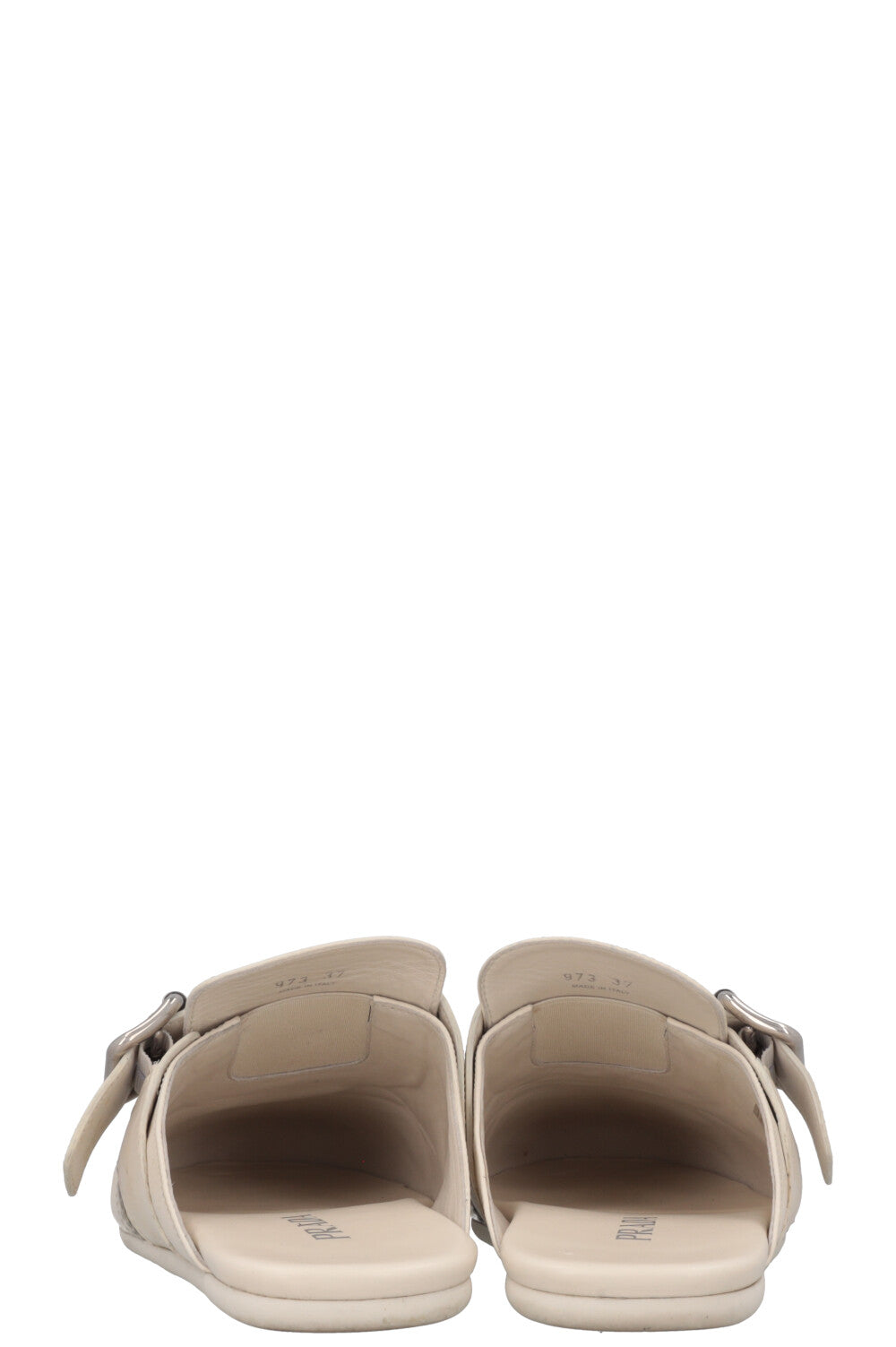 PRADA Shuffle Mules Leather White