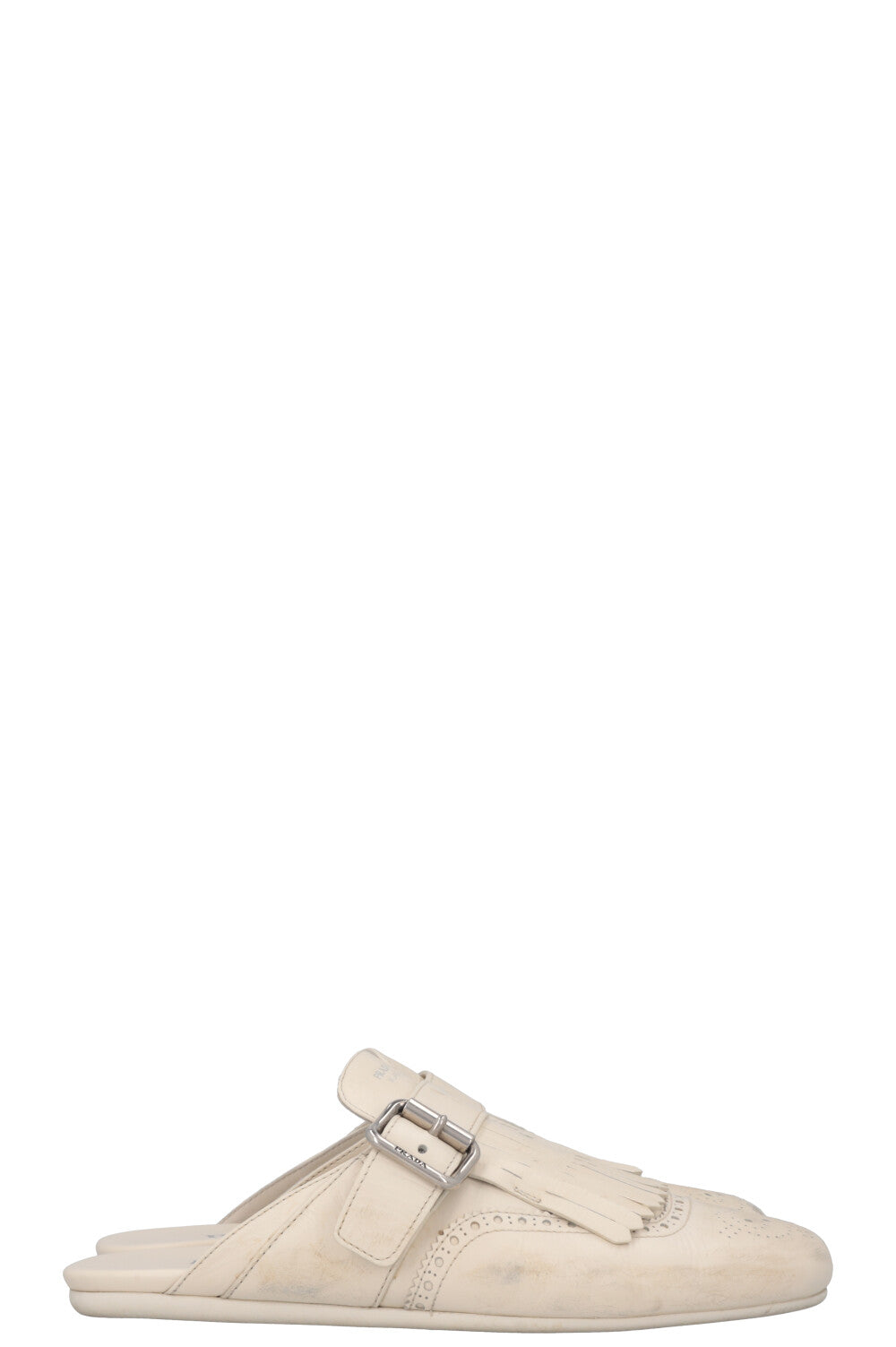 PRADA Shuffle Mules Leather White