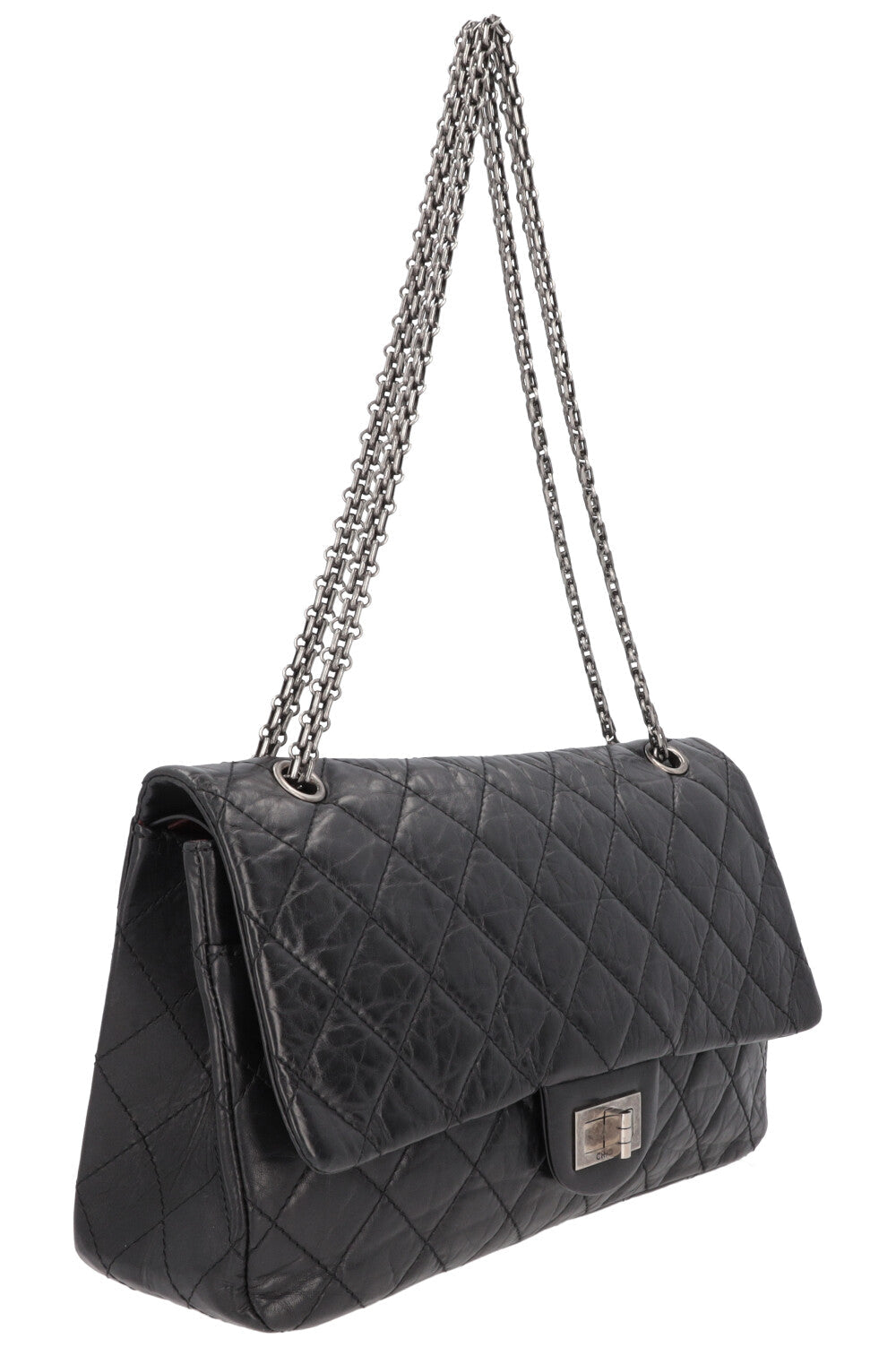 CHANEL Large 2.55 Reissue Bag Leather Black