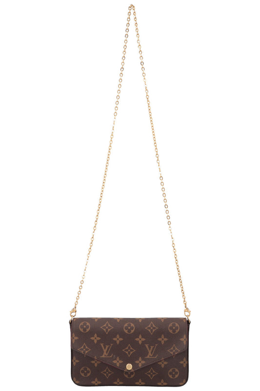 LOUIS VUITTON Felicie Pochette Bag MNG Canvas