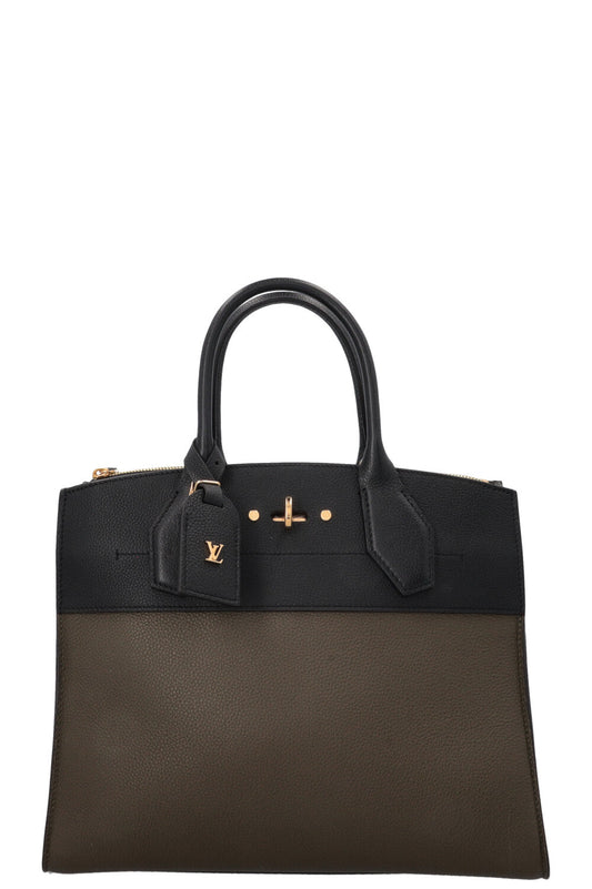 LOUIS VUITTON City Steamer MM Green Black