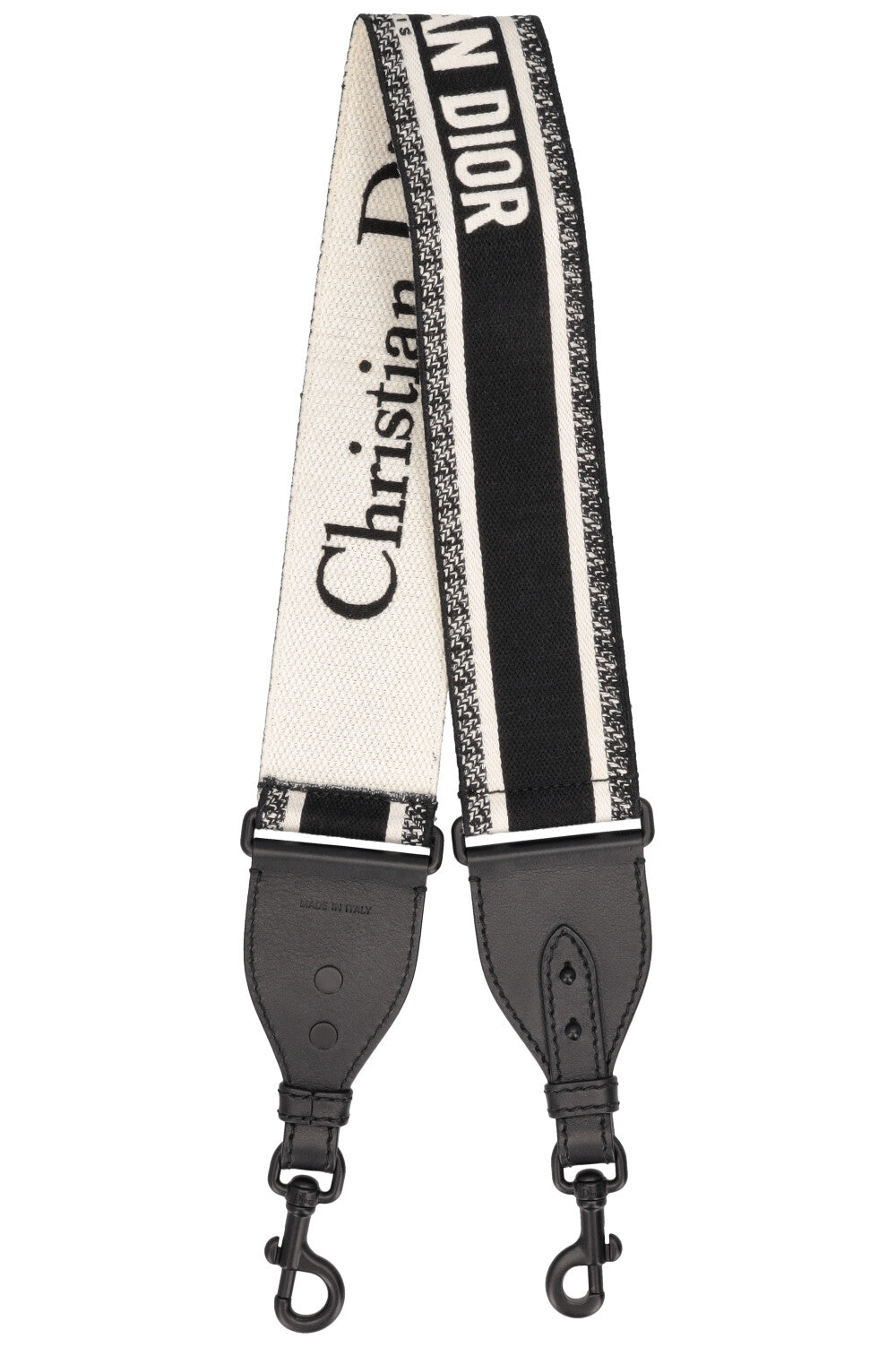 CHRISTIAN DIOR Shoulder Strap Black White