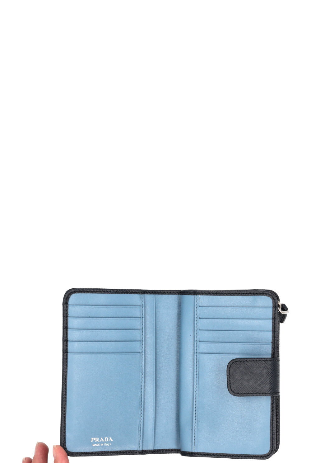 PRADA Saffiano Wallet Blue