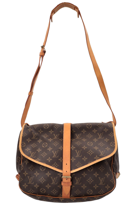 LOUIS VUITTON Saumur 35 Bag MNG Canvas