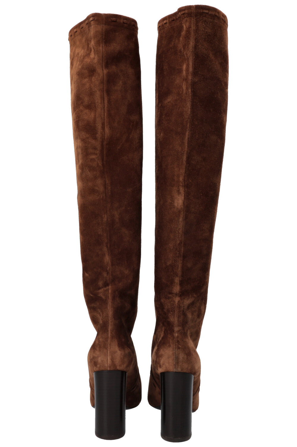 SAINT LAURENT Meurice Tassel Boots Suede Brown