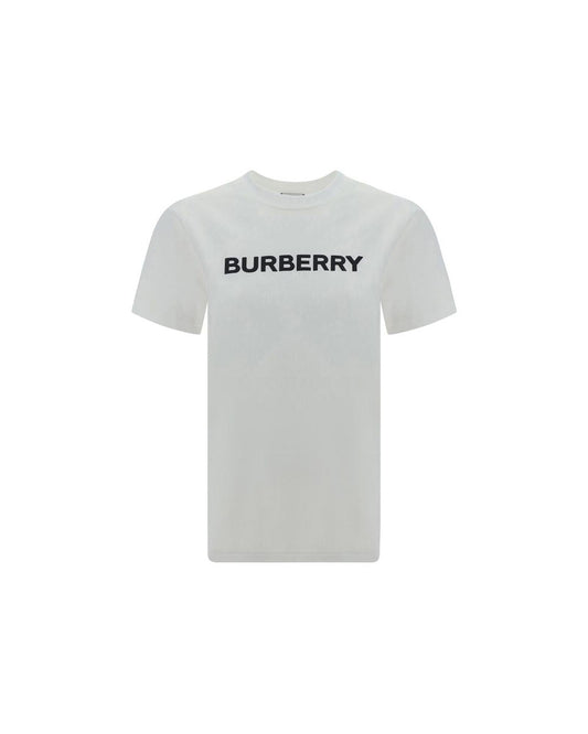 Burberry Logo TShirt Short Sleeves Women White Tops