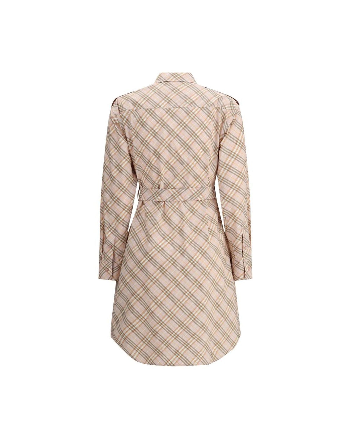 Burberry Shirt Dress Plaid Mini Women Multicolor Dresses